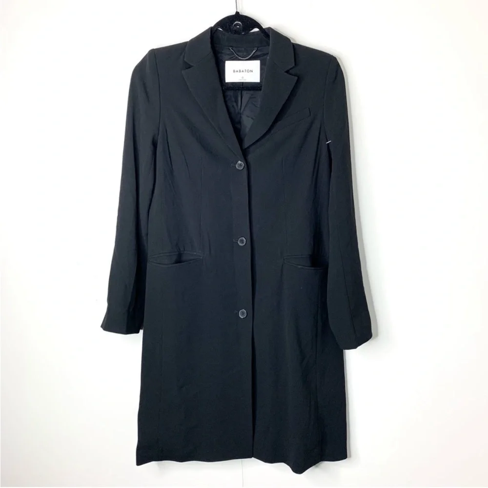 Aritzia Babaton Trent Long Blazer Jacket | Black | 0